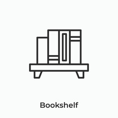 bookshelf icon vector sign symbol
