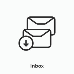 inbox icon vector sign symbol