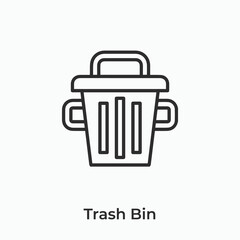 trash bin icon vector sign symbol