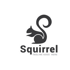 Squirrel logo icon vector template.