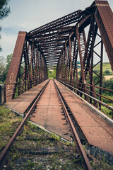 abandoned railway station and bridge 