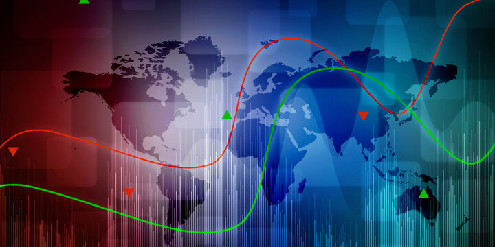 2d rendering Stock market online business concept. business Graph © jijomathai