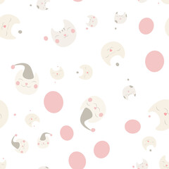 vector cartoon illustration light brown happy cat on white background