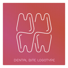 simple liniar dental education logotype