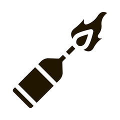 burning bottle icon Vector Glyph Illustration