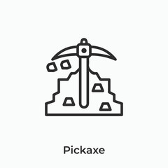 pickaxe icon vector sign symbol