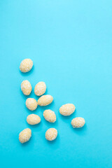 various sweets on bright background