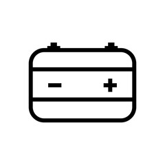 Battery car icon, accumulator symbol, electric batteries silhouette