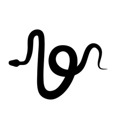 Snake Vector Icon, Viper Symbol, Serpent Sign