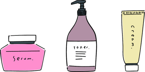 基礎化粧品　シンプル　