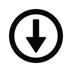down arrow icon design vector