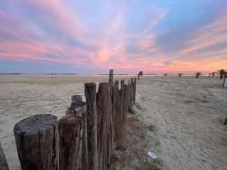 Fototapeta premium wooden pier on the beach