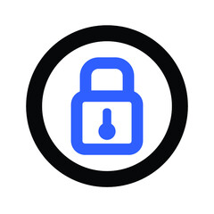 security unlock icon design vector