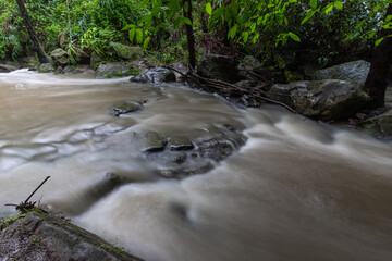 Strong water current at Gore Creek, Sydney, Australia.