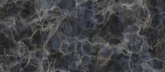 Marble stone texture background.Dark blue gray marble  with white veins.