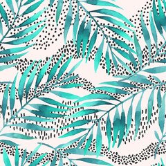 Tropische Vektorillustration für minimalistischen Druck, Abdeckung, Stoff, Scrapbooking-Tapete, Geburtstagskartenhintergrund