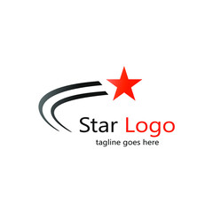 Vector orange star logo