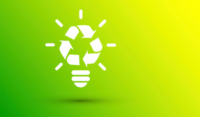  icona lampadina, idea, ecologia, riciclo