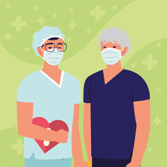 Fototapeta premium male nurses staff