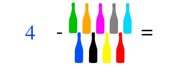 Simple mathematical problems, addition, subtraction, multiplication and division.