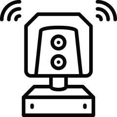 Self driving vision system Concept,  Intelligent camcorder Vector Icon Design, Autonomous driverless vehicle Symbol, Robo car Sign, Automated driving system stock illustration