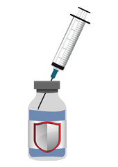 Printvaccine and syringe for crown virus  covid 19