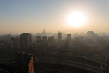 Aerial sunrise view of Cairo city. © npp_studio