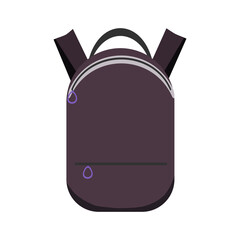 vector illustration backpack bag dark purple