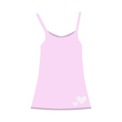 vector illustration of a pink t-shirt with hearts