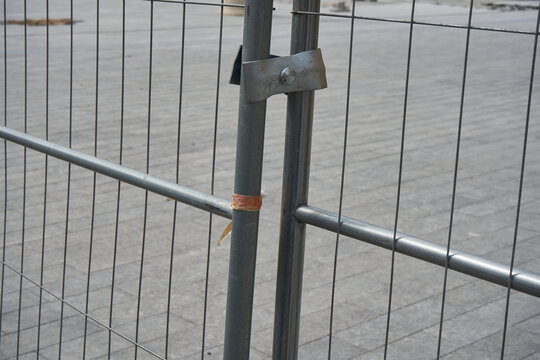 closed area,closed area for quarantine, metal fence of the closed area
