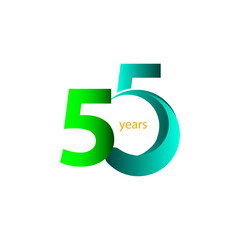 55 Years Anniversary Celebration Vector Template Design Illustration