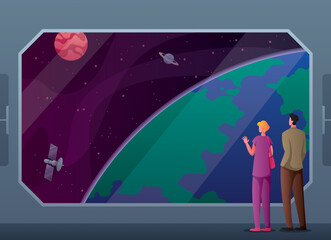 Space Tourism Illustration