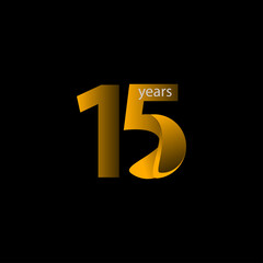15 Years Anniversary Celebration Vector Template Design Illustration