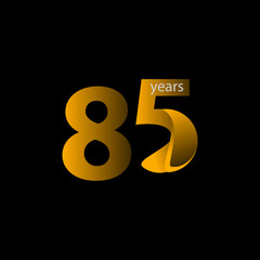 85 Years Anniversary Celebration Vector Template Design Illustration