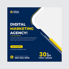Digital marketing agency social media banner post template