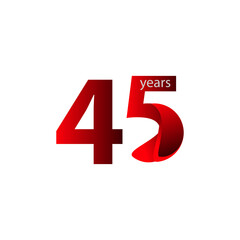 Obraz premium 45 Years Anniversary Celebration Vector Template Design Illustration