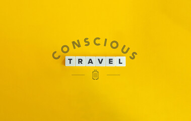 Conscious Travel Banner and Concept. 