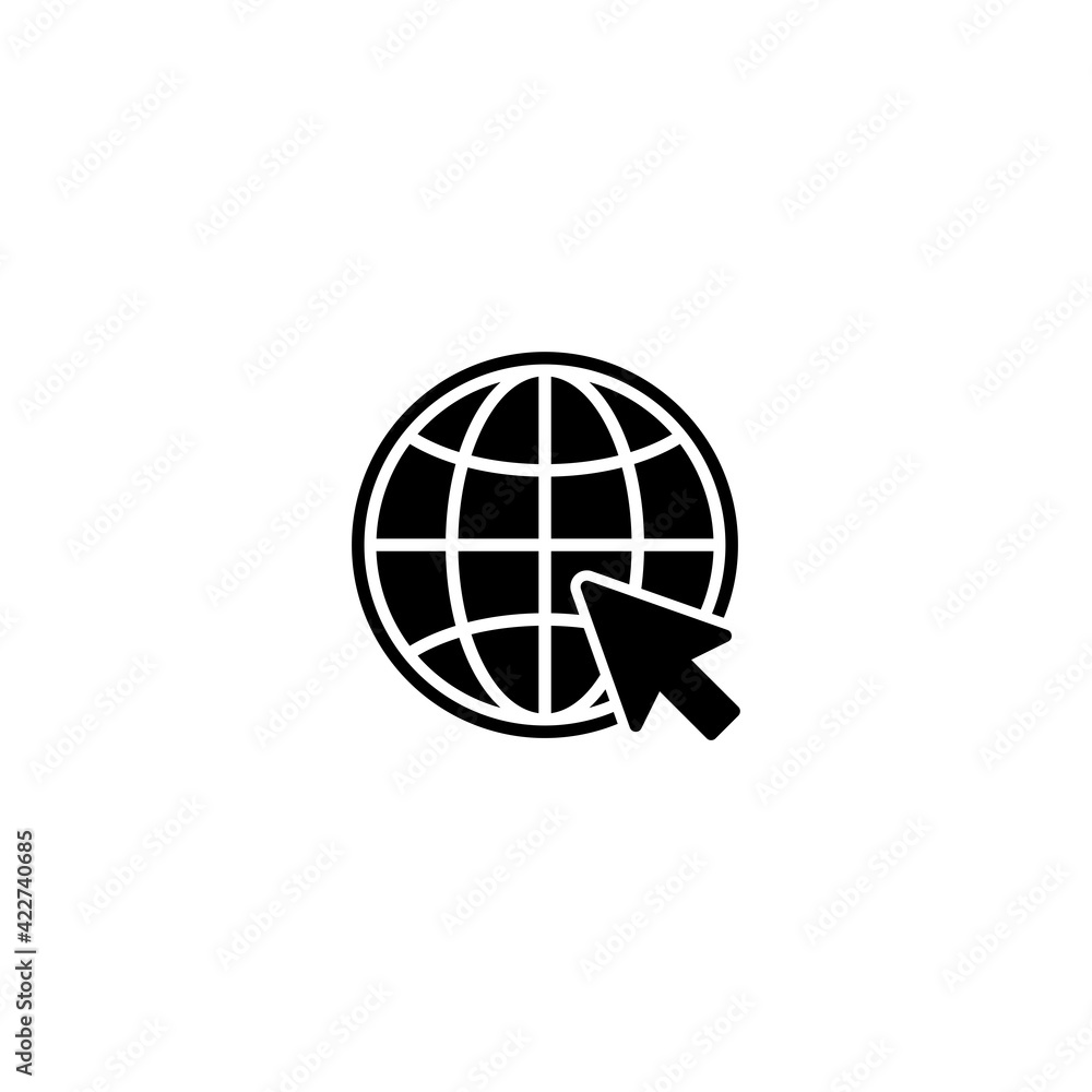 Poster go to web icon vector for web, computer and mobile app