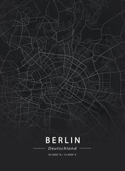 Map of Berlin, Germany - obrazy, fototapety, plakaty