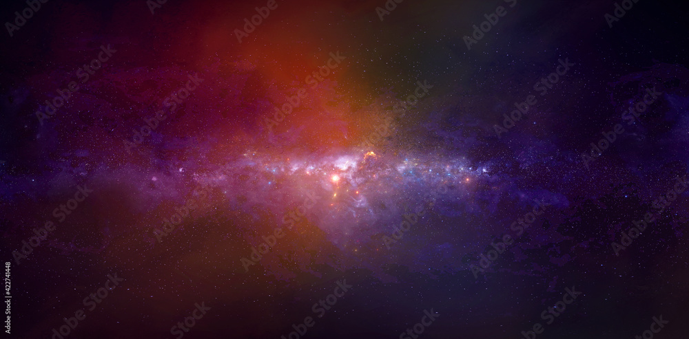 Sticker nebula on a background of outer space