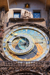 Prague astronomical clock Orloj on Old Town Hall, Prague, Czech Republic