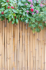 fence made of bamboo sticks