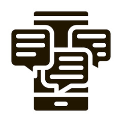 many telephone messages icon Vector Glyph Illustration