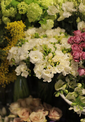 Flower composition. Macro photo. Wedding decor. A Beautiful bouquet of fresh flowers.