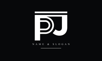 Fototapeta na wymiar PJ, JP, P, J abstract letters logo monogram