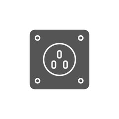 Socket icon isolated on white background. Electricity symbol modern, simple, vector, icon for website design, mobile app, ui. Vector Illustration