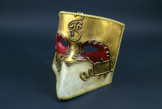 Baut's Venetian mask. On a black background