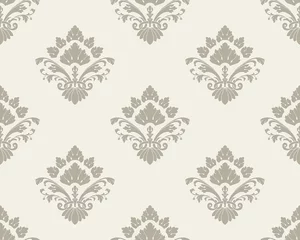 Fototapete Damask seamless pattern element. Vector classical luxury old fashioned damask ornament, royal victorian seamless texture for wallpapers, textile, wrapping. Vintage exquisite floral baroque template. © garrykillian