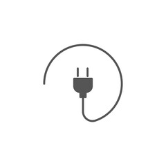 Plug icon isolated on white background. Electric symbol modern, simple, vector, icon for website design, mobile app, ui. Vector Illustration