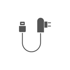 Plug icon isolated on white background. Charging cable symbol modern, simple, vector, icon for website design, mobile app, ui. Vector Illustration